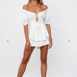 LEAN ON ME ROMPER WHITE